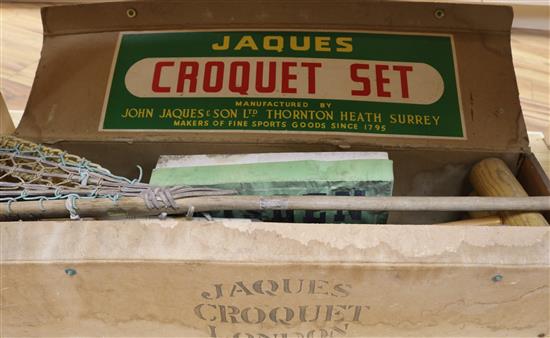 A Jacques croquet set etc